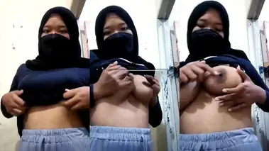ABG Hijab Toket Bulat Sange Mendesah Dipompa WOT Lumer